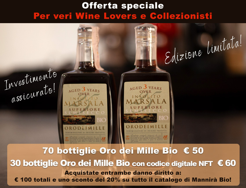 Offerta Speciale Marsala Oro dei Mille Bio